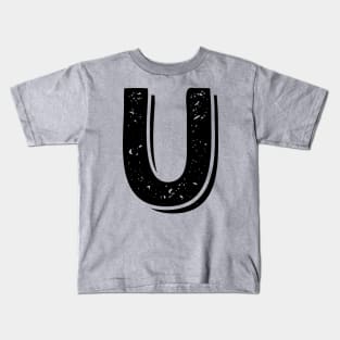 Capital Letter U Name Initial Monogram Kids T-Shirt